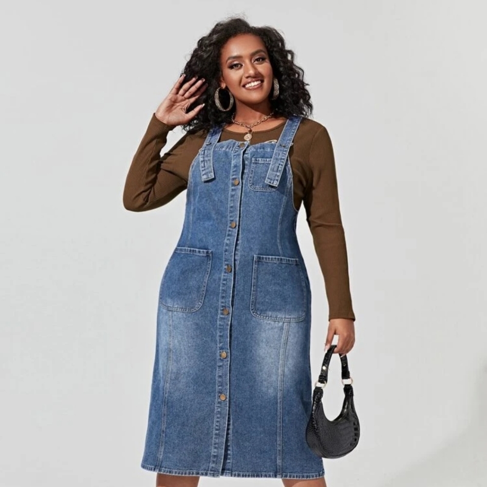 SHEIN JEAN JUMPER DRESS